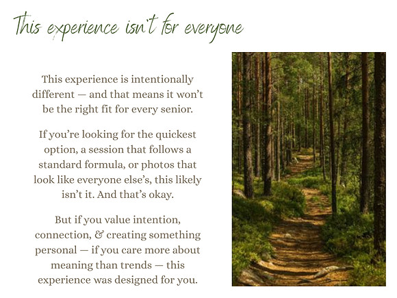 Experience not for everyone 11